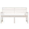 VidaXL Banc de jardin blanc 159,5x48x91,5 cm bois massif de pin 824068