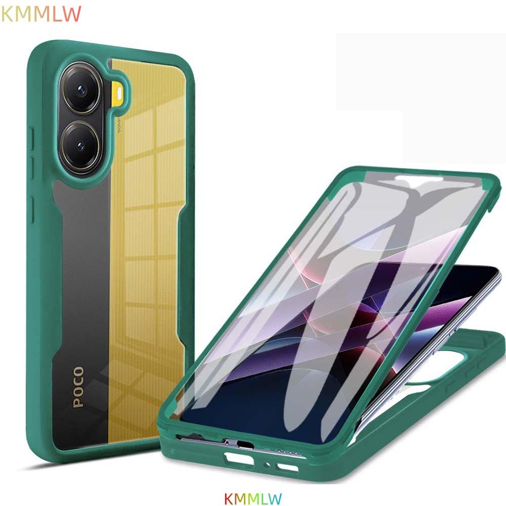 360 Grad Doppelseitige Vollschutz Handyhülle für Mi POCO X8 Pro Max X7 X6 X5 X3 Pro NFC Schlanke Klare Rückseite