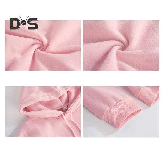 Fall Winter Hoodie Feather Print Long Sleeve Thick Loose Soft Drawstring Hooded Unisex Keep Warm Casual Elastic Cuff Women Men Hoodie