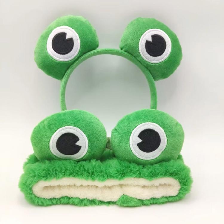 Cosplay Party Cute Green Frog Headband Woman Girls Makeup Washing Face Headwear