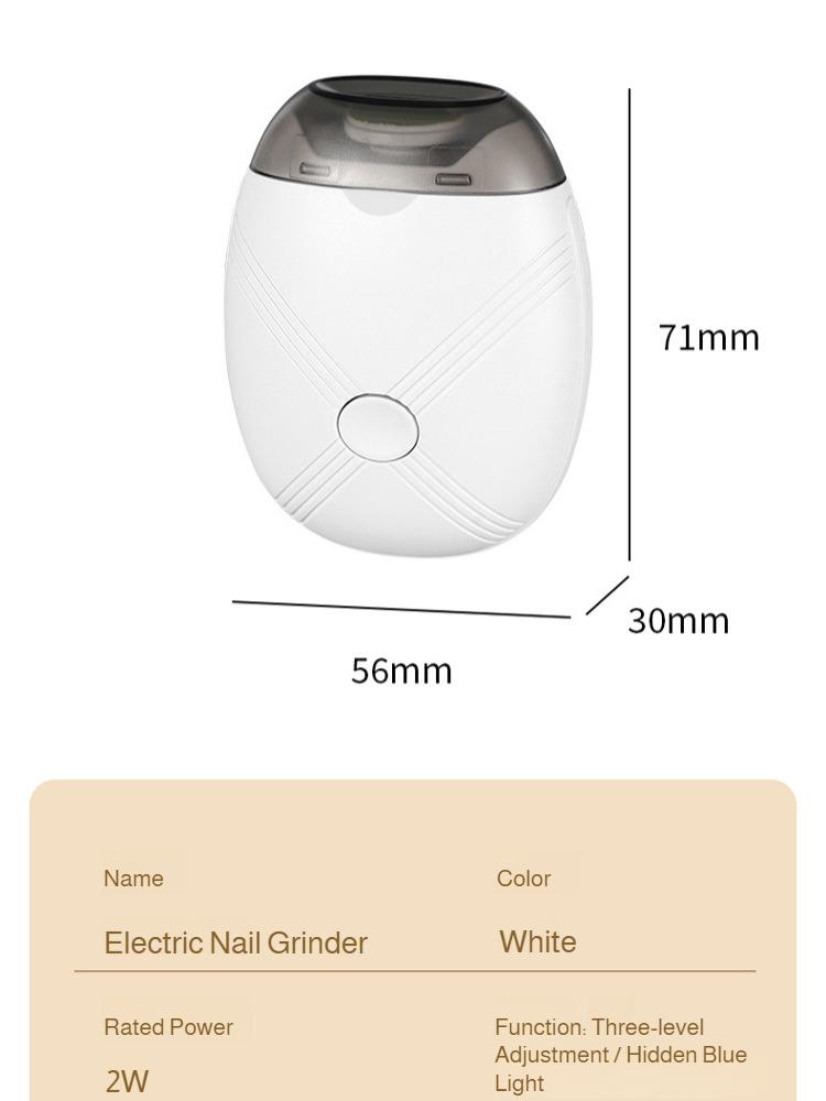 Baby Electric Nail Trimmer  Usb Rechargeable Nail Trimmer  With LED Light And 3 Adjustable Speeds Fingernail Cutter Polisher