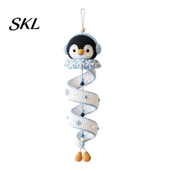 DIY Heimwandbehang Handwerk Häkelset, Geist/Pinguin/Hirsch/Lebkuchenmann/Kürbis Form, Spiral Halloween Ornament Basteln für Dekor Set Erwachsene