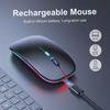 Wireless Mouse, LED Dual-Mode Rechargeable Silent Ultra-Thin Laptop Mouse, Portable Dual-Mode Computer Mouse