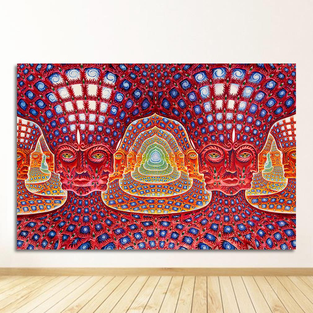Life Modular Pictures Modern Home Decoration Wall Art Canvas Prints Painting Bedroom Poster Alex Grey Psychedelic Trippy Tree