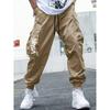 Mens Vintage Workwear Cargo Pants Loose Fit Straight Leg Printed Trousers Fall Outdoor Activity