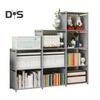 Storage Rack Easy Assembly Metal Tubes Non-Woven Fabric Dustproof Waterproof Large Capacity Book Organizer