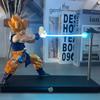 16cm New Super Saiyan Dragon Ball Z Shock Wave Goku Anime Statue Model Scene Glow Toy Doll Desktop Decoration Christmas Gift
