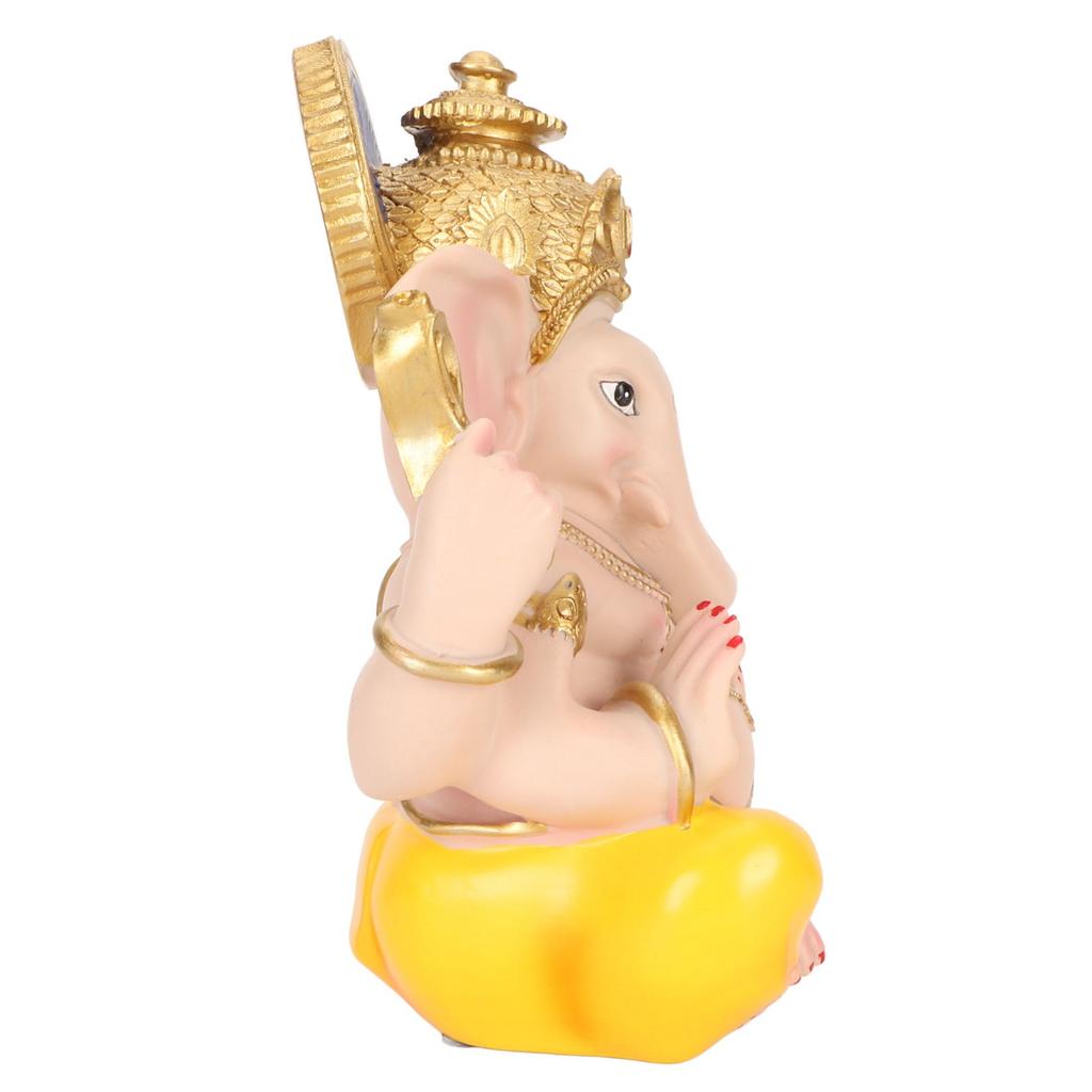 Indian Ganesha Statue Elephant Hindu God Sculpture Resin Decorative Indian Elephant God Ornament for Home Garden
