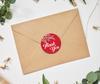 Darling Souvenir Round Blossom Thank You Black Stickers 1.6 inches Envelope Seals-45