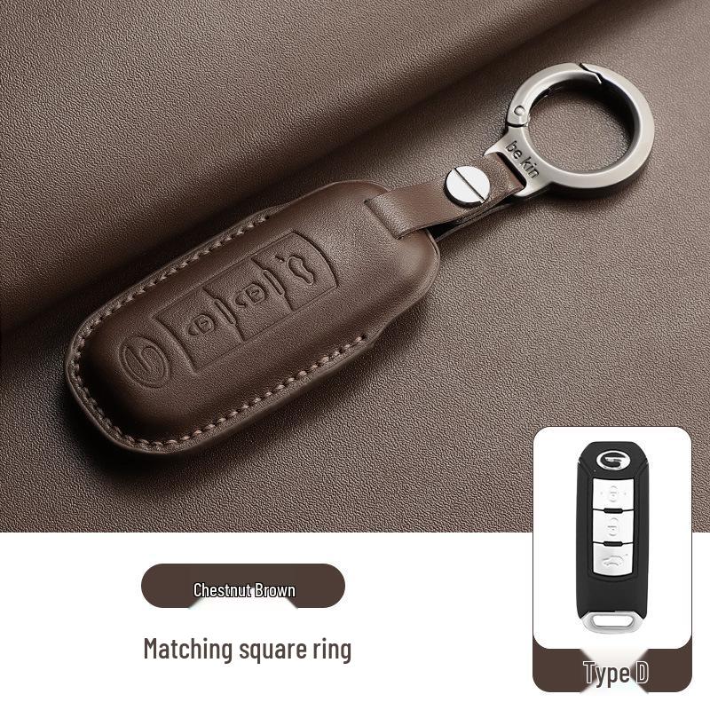 Genuine Leather Key Cover for GAC Trumpchi GS4, GS3, GS8, M8 - Hot Seller