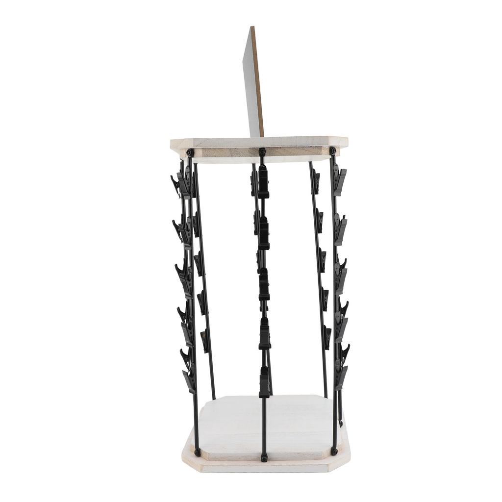 Chip Rack mit Top Schreiben Pad Kreative 360 grad Rotierenden 5 Tiers 40 Clips Holz Chip Display Stand für