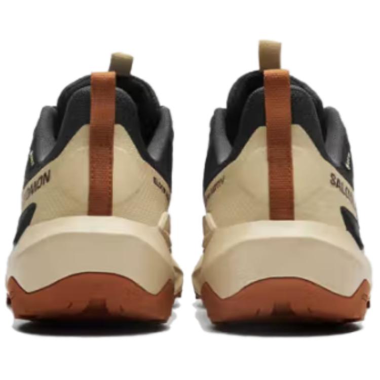 Salomon Elixir Fabric Soft Comfortable Waterproof Breathable Low-Top Hiking Shoes Men Hiking Shoes Black Brown 475604