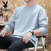 PLAYBOY Men's Pure Cotton Long Sleeve Round Neck T-shirt