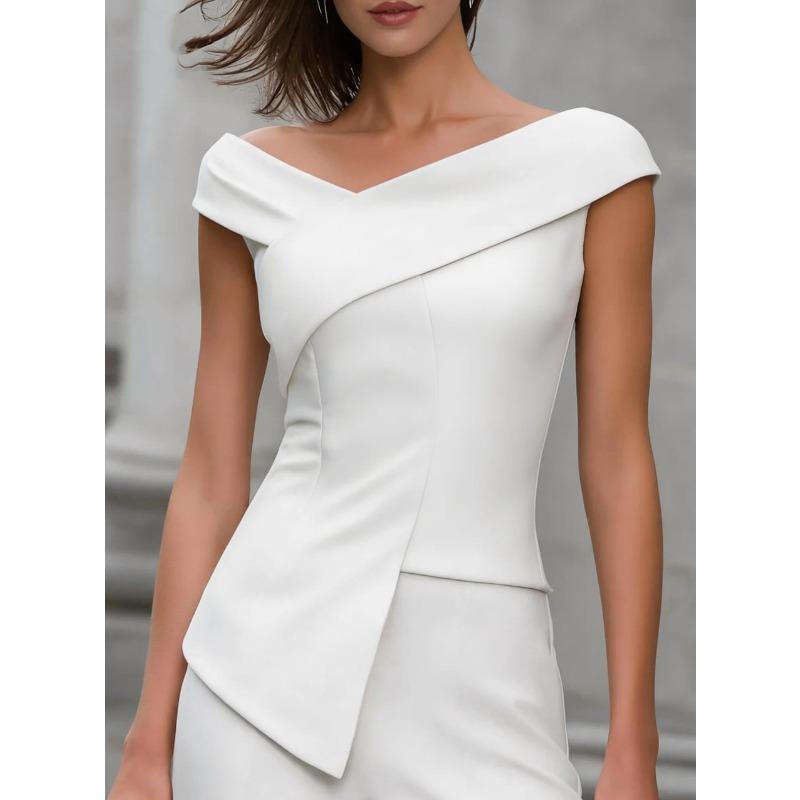 PEYWOW Women's Fashion V-Neck Sleeveless Casual Blouses & Shirts