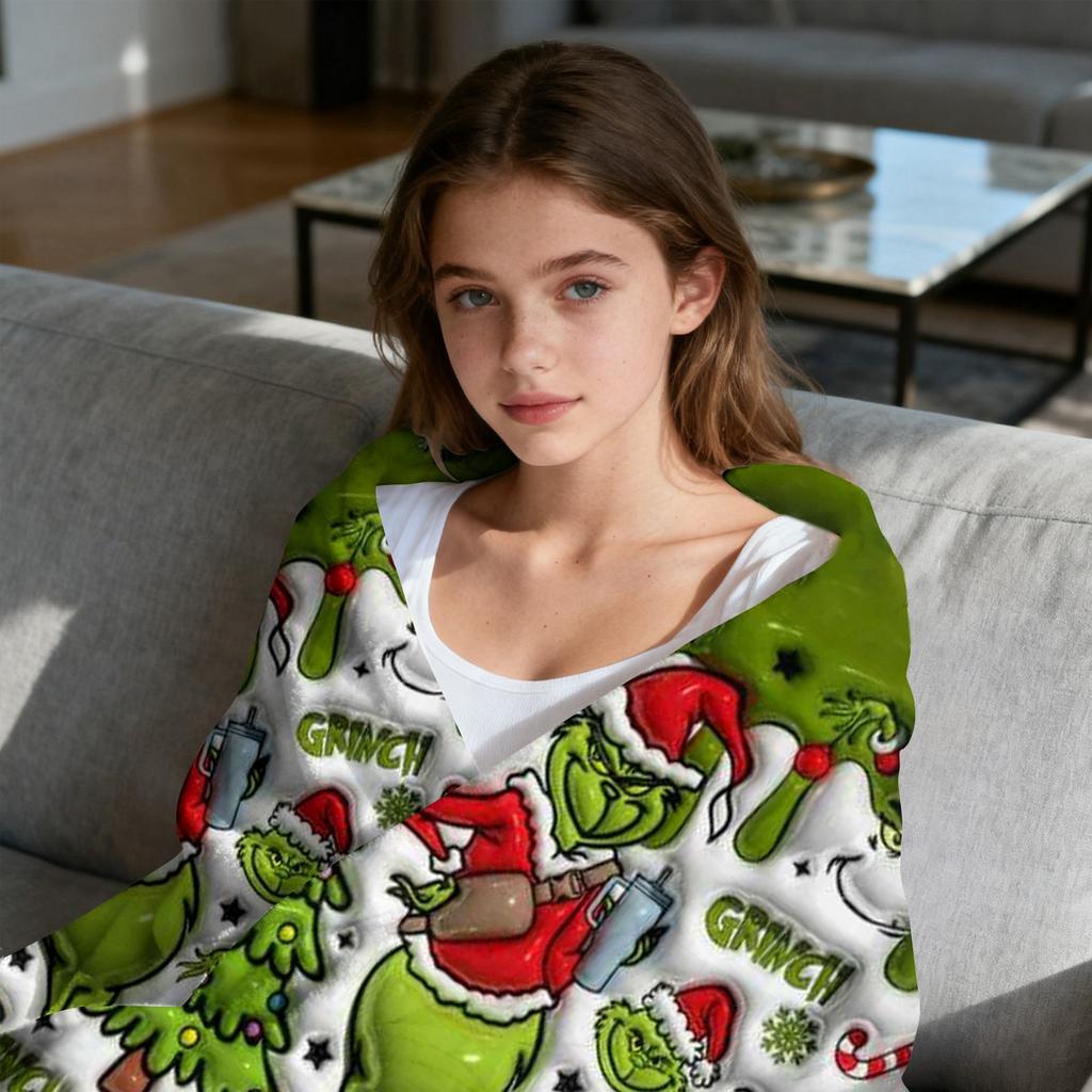 Home Bed Wool Blanket Christmas Edition Ultra Soft And Lightweight, Perfect For Beds, Sofas, And Couches Luxurious Micro Fleece Cozy And Warm Blanket