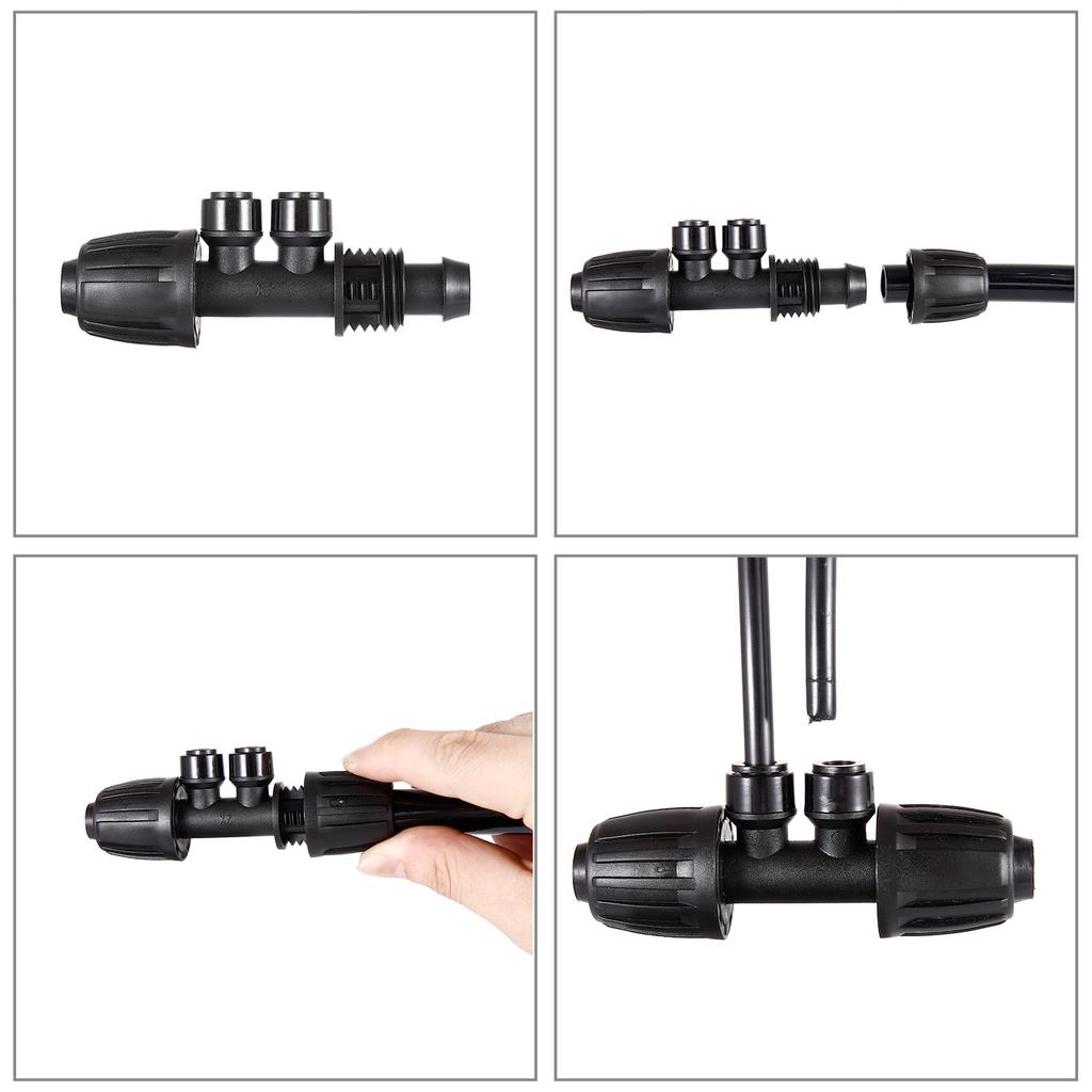 3/4/6 Way 1/2" Pipe Splitting To 1/4"Pipe Connector Drip Irrigation Watering Fitting For Garden Flower Bed Water Hose Lock Joint