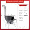 Portable Outdoor Wood-Burning Stove with Large Pot Stand