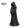 Dust-proof Resin Figure 3D Printed Hooded Robe Ornament, Matte Black Faceless Monk Figurine, Vintage Sculpture Gothic Style Sculpture, for Halloween