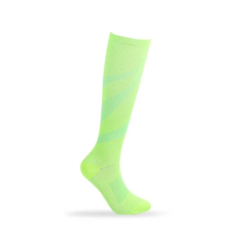Running Compression Socks Women Men Knee High Sport Stockings White Racing Pressure Run Compress Long Nylon Multi Color