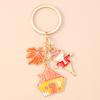 Fashion Autumn Maple Leaf Keychain Women Girls Corn Pumpkin Key Ring Pendants for Handbag Decor DIY Key Chain Jewelry Gifts