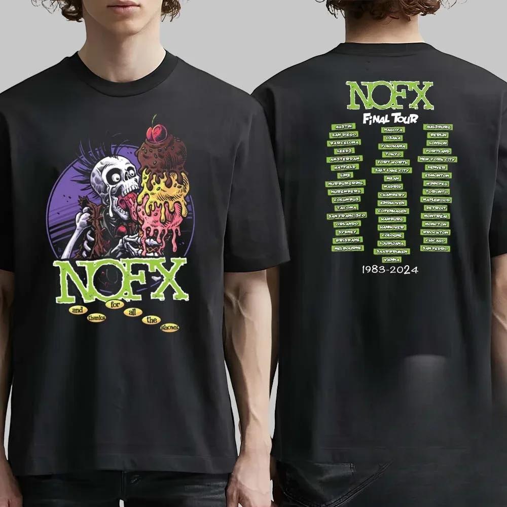 Vendita Calda Punk Band NOFX Poster Classico Stampa Grafica T-shirt Uomo Donna Streetwear Manica Corta Estiva Nuova Maglietta Larga Casual Cotone Top Oversize