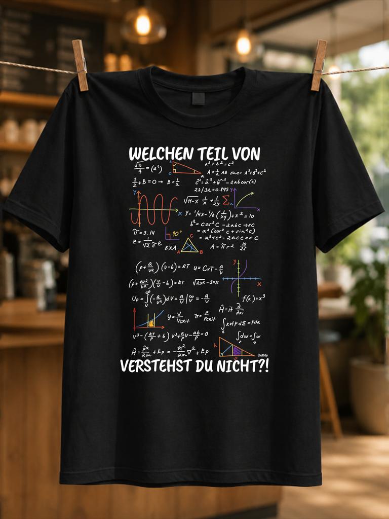 Math Equation Joke Colorful Formulas Charts And Gerunisex Question Text Chaotic School Humor Science Unisex All Tshirt