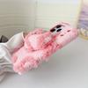 For iPhone 17 Pro Max Case 3D Heart Plush TPU Winter Warm Soft TPU Phone Cover