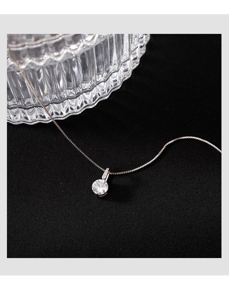 Colier cu Pandantiv Claviculă Exquisit din Argint Sterling 925 cu Diamant Simulat pentru Femei - 2022 Lux Ușor