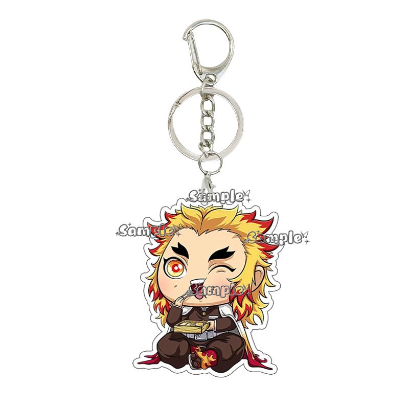 

5cm Acrylic Anime Cartoon Kamado Nezuko Agatsuma Tanjiro Giyuu Q Version Keychain Game Character Backpack Pendant Charm Gift Toy about 5cm