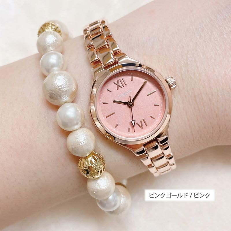 [Follow] Fragola Nickel-Free Colorful Metal Watch H01122S-2 PG/PK Women's Rose Gold