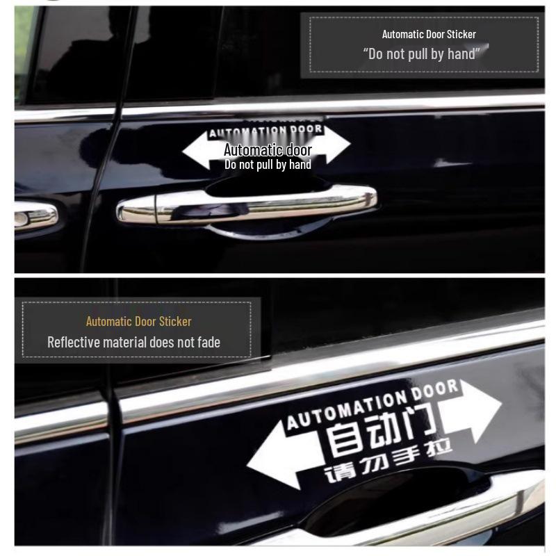 Electric Door Warning Sticker for Business Vans: Compatible with GL8, Odyssey, Elysion, VITO, Toyota Sienna