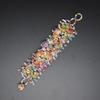 Ethnic Style Colorful Natural Stone Hollow Bracelet Handmade Bead Bohemian Hollow Rice Bead Crushed Stone Bracelet