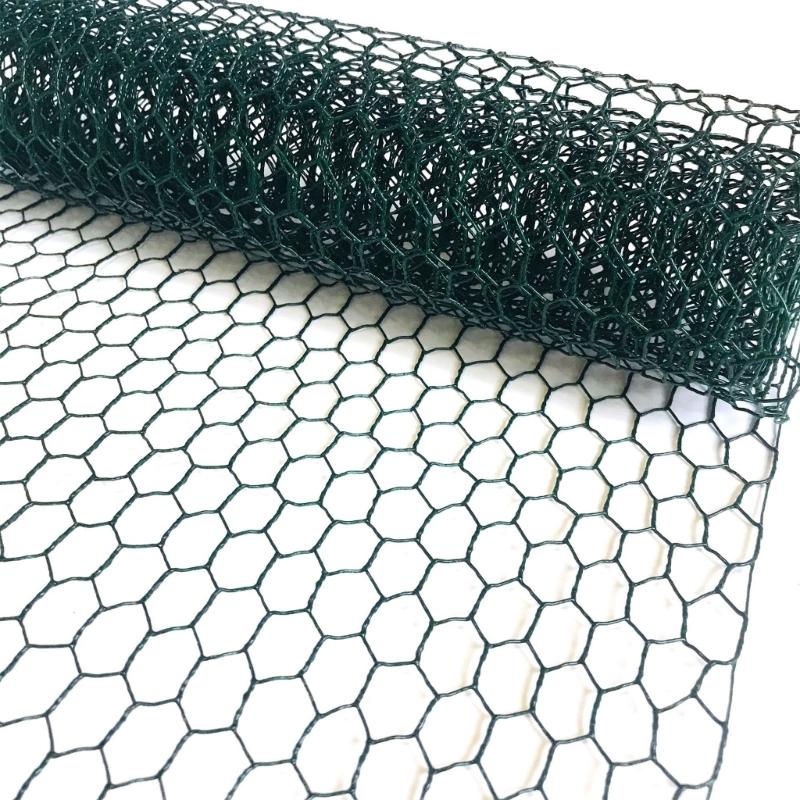 Lightweight Green Coated Galvanized Wire Mesh Flexible Cuttable for Easy DIY Plant Trellis & Vegetable Garden Protection