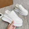 Small Man Thick-soled Little White Shoes Women's Rhinestones Autumn New Versatile Muffin Sole Casual Shoes Sports Board Shoes