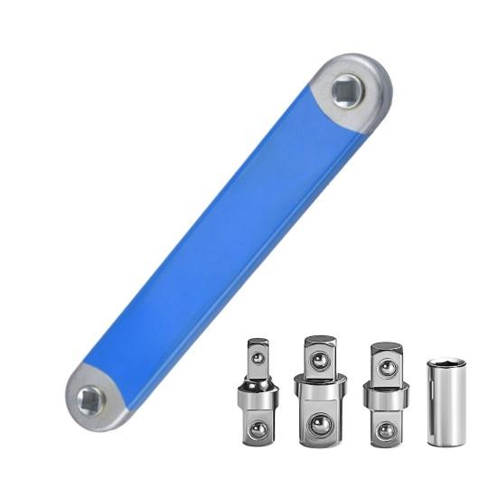 Extension Wrench High Carbon Steel Zero Degree Adjustable Ratchet Tool Impact Extension Wrench Set Chain Drive Ratchet Extender