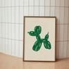 Poster Stampabile Arte Murale Cane Palloncino Rosa Poster Preppy per Decorazione Camera da Letto Poster per Adolescenti per Stanza Dormitorio Poster con Stampa di Cane Appartamento Universitario