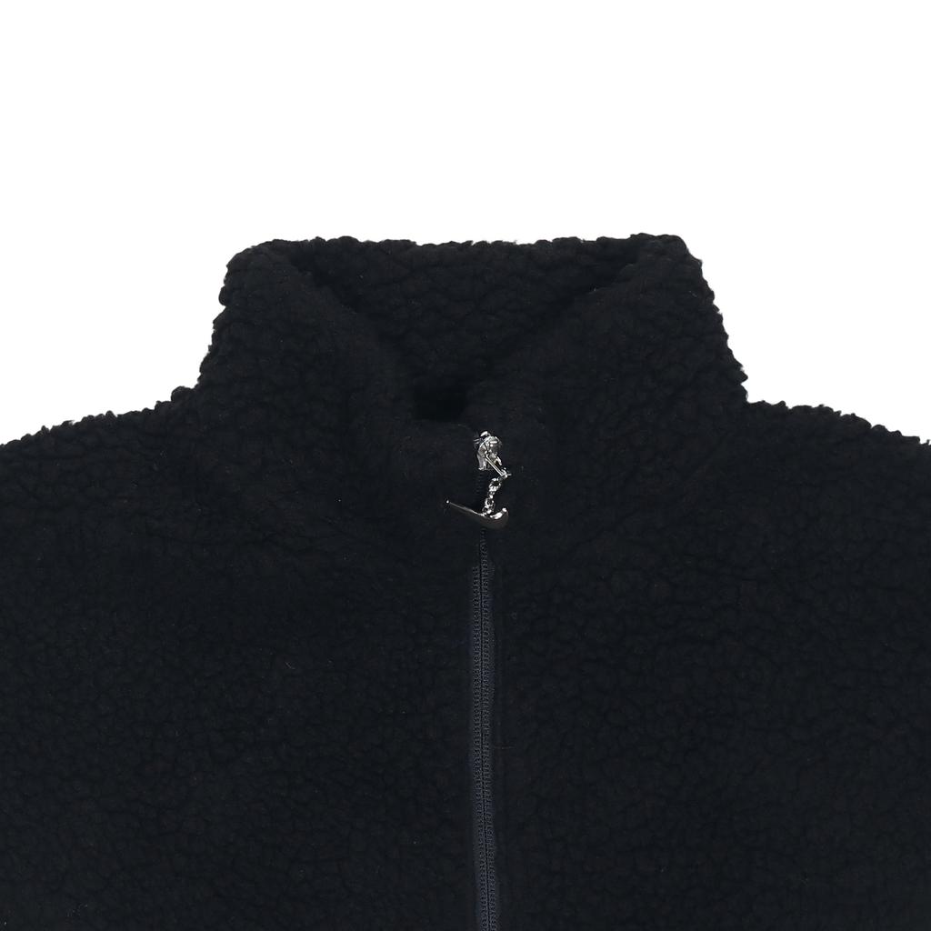 Nike Logo Print Solid Color Loose Short Embroidered Jacket Women Jackets Black DM1764-010