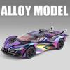 1/24 Apollo Project EVO Alloy Sports Car Model Diecasts Metal Electroplated Racing Car Vehicles Model Sound Light Kids Toy Gift