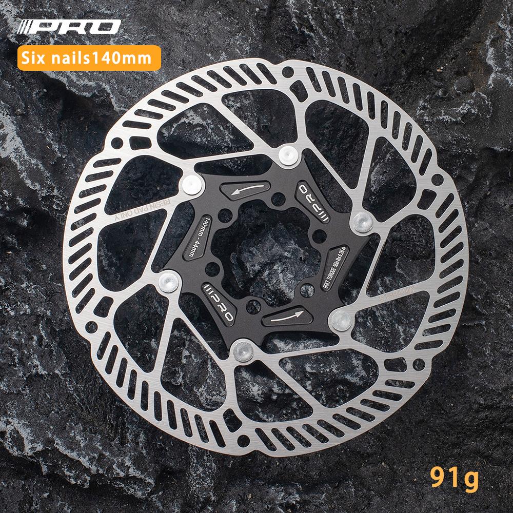 

IIIPRO 6-Bolt Centerlock Ultra-Light Disc Brake Rotor with Heat Dissipation for MTB Road Bike 140mm/160mm High-Performance Brake 6 Bolt 140MM