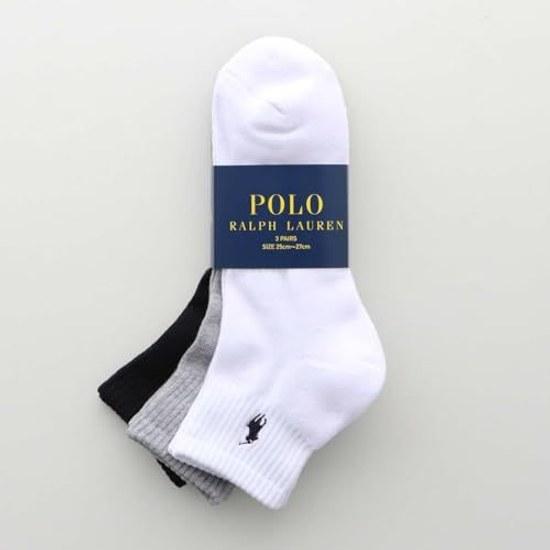 POLO RALPH LAUREN Socks Set 3 Mens Pile Sole One Point Short Unisex Adult