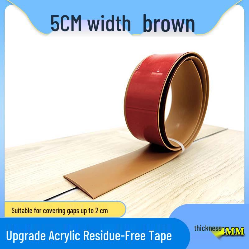 Self-Adhesive Wood Floor Trim Strip - Glue-Free Edge Divider for Doorway and Threshold Decoration