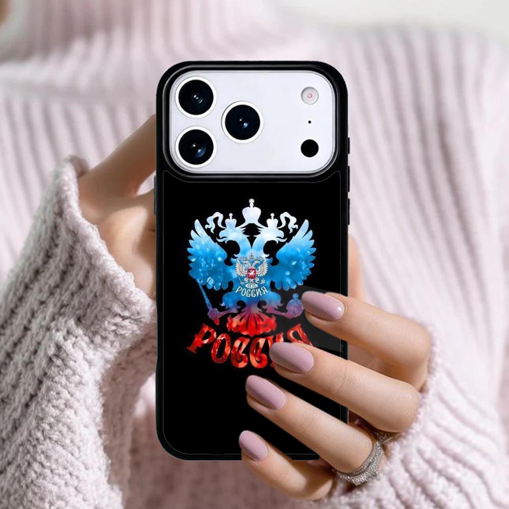 Russia Russian Flags Emblem Bumper Phone Case For Apple iPhone 17 Air 16E 15 14 Plus 13 12 11 Pro Max Mini Funda Cover