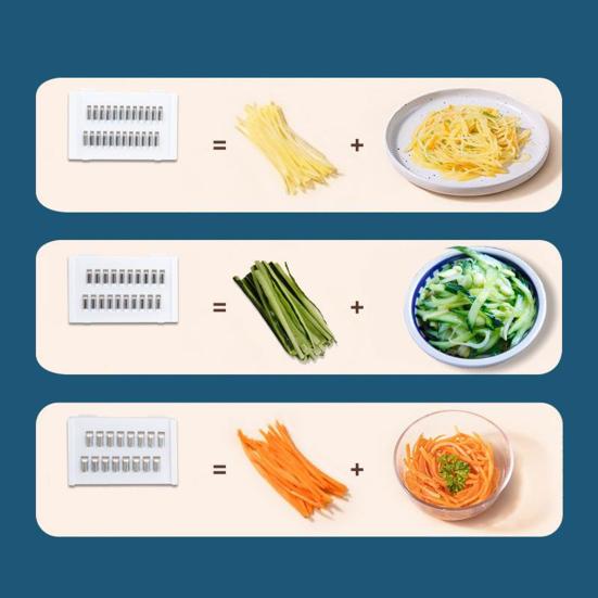 Manual Vegetable Grater Multi-Function Handheld Slicer Shredder with Stainless Steel Blades Efficient Vegetable Chopper for Carrot Potato Salad
