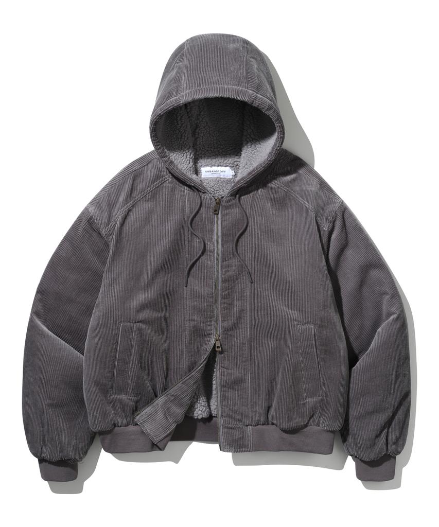 Urbanstoff Flight Corduroy Bomber (Charcoal)