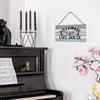 Welcome To Our Lake House Farmhouse Printed Wood Plaque Sign Wall Hanging,Rustic Hanging Wall Signs for Lake House Summer Home Decor 12 X 6 Inches