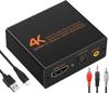HDMI Audio Splitter HD807 4K Optical Digital Video Splitter with Analog Separation and Audio Separator for HDMI Optical Analog Audio Video and DVD