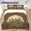 Muslim Pattern Bedding Uilt Set Uilt Cover Pillowcase Home Decoration Birthday Gift (1 * Duvet Cover + 2 * Pillowcase  Without Core)123