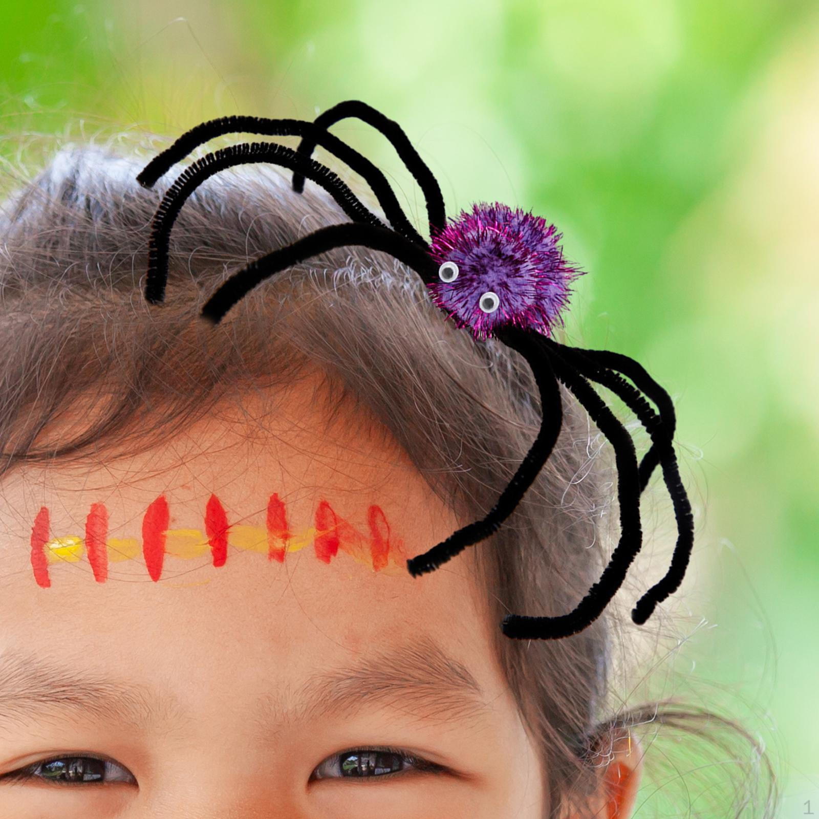 Заколка для волос Паук на Хэллоуин Зажим Косплей Декор для костюма Мультяшные Фото Реквизит Наряжаться
