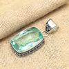 Aqua Apatite Gemstone Handmade 925 Sterling Silver Jewelry Pendant For Memorial Day