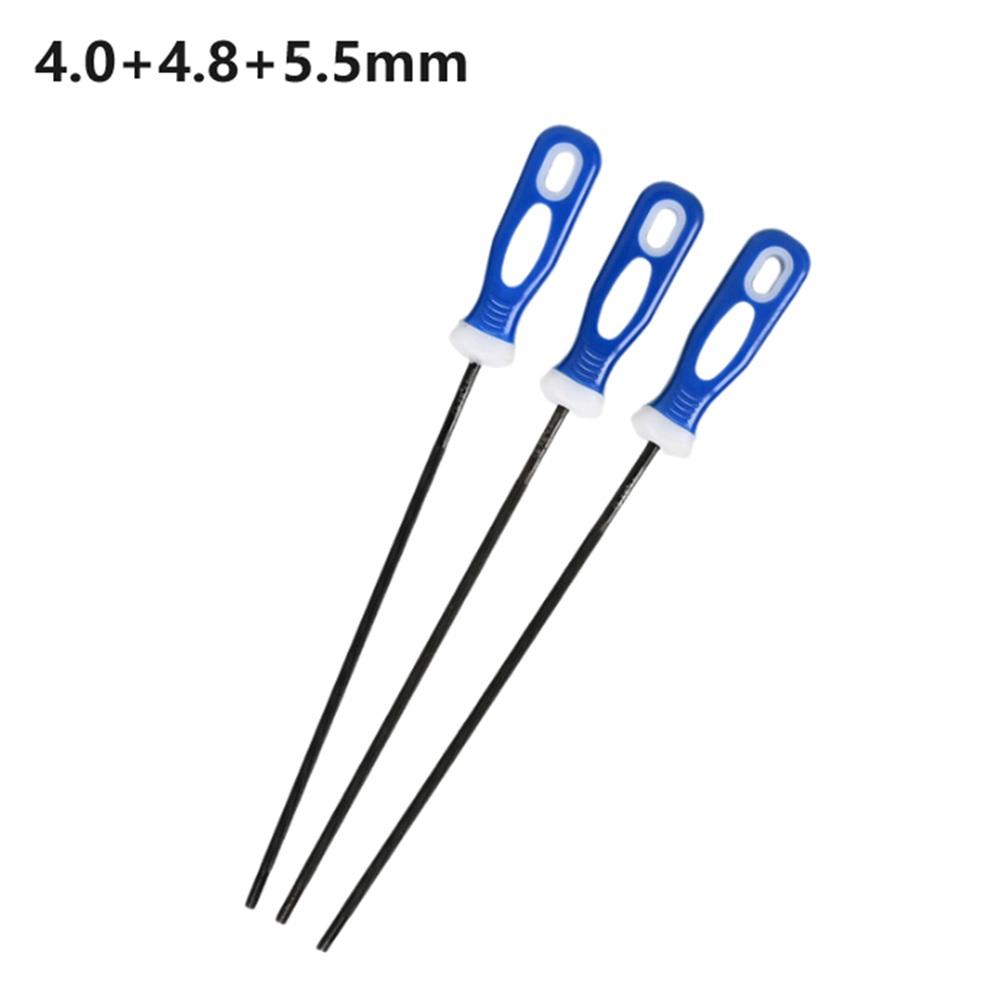 1/3 Stück Kettensägen Rundfeilen Kette Rundstahl Schärfer Geeignet für Kleine 325 & Große 3/8 Benzinsäge Zum Schärfen 4,0/4,8/5,5mm